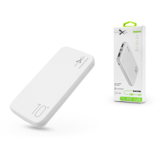 Extreme Univerzális hordozható, asztali akkumulátor töltő - Extreme POW0052 Power Bank - 2xUSB+microUSB+Type-C+Lightning - 10.000 mAh - white power bank