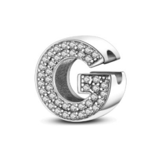  Ezüst charm, betű, G egyéb ékszer