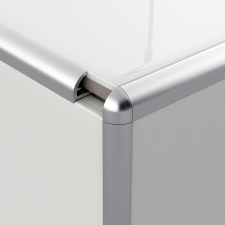  Ezüst eloxált alu. íves élvédő 12,5mm/2,5m élvédő, sín, szegélyelem