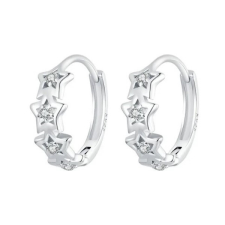  Ezüst fülbevaló, csillagos fülbevaló