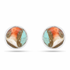  Ezüst Fülbevaló Osztriga Türkizzel, TGJ0167