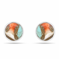  Ezüst Fülbevaló Osztriga Türkizzel, TGJ0167 fülbevaló