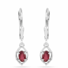 Ezüst Fülbevaló Thai Rubinnal, TGJ0199