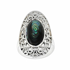  Ezüst Gyűrű Abalone Kagylóval, NRI0219/57 gyűrű