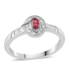 Ezüst Gyűrű Cruzeroi Rubellittel és Fehér Topázzal, ROS214/54