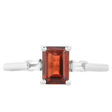  Ezüst Gyűrű Gránáttal és Fehér Topázzal, PCY11459/57 gyűrű