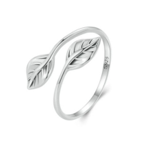  Ezüst gyűrű, leveles gyűrű
