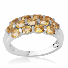  Ezüst Gyűrű "AA" Osztályú Brazíliai Citrinnel, ROS807/54 gyűrű