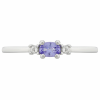  Ezüst Gyűrű "AAA" Osztályú Tanzanittal és Fehér Topázzal, PCY11306/54