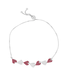  Ezüst Karkötő Madagaszkári Rubinnal, Y61306 karkötő