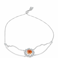  Ezüst Karkötő Oregoni Napkővel és Fehér Topázzal, Y59440 karkötő