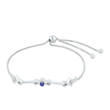  Ezüst Karkötő Thai Zafírral és Fehér Topázzal, PCY11464 karkötő