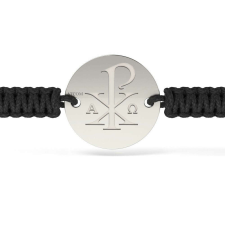  Ezüst karkötő zsinórral Ortodox modell 09 karkötő