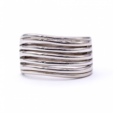  Ezüst kő nélküli gyűrű "7soros.hullám" gyűrű