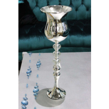  Ezüst luxus váza drágakövekkel 47cm dekoráció