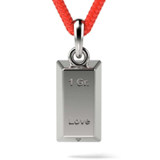Ezüst medál zsinórral Model 1 Gram Love medál
