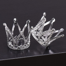 Ezüst mini tiara torta dísz hercegnőknek sütés és főzés