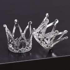 Ezüst mini tiara torta dísz hercegnőknek sütés és főzés