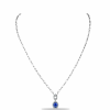  Ezüst Nyaklánc Ausztrál Kék Zafírral és Fehér Topázzal, Y60983