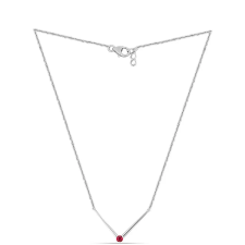  Ezüst Nyaklánc Madagaszkári Rubinnal, Y61300 nyaklánc