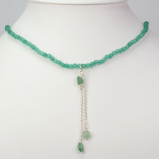  Ezüst Nyaklánc Zöld Aventurinnal, LGP0275 nyaklánc