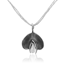  Ezüst Oxidált Athina Nyaklánc Gyönggyel nyaklánc