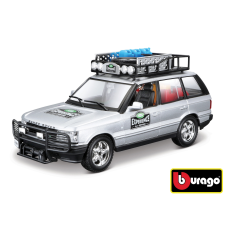 Ezüst Range Rover fém modellautó 1:24 autópálya és játékautó