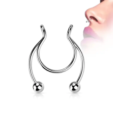  Ezüst Színű 316L Orvosi Acél Ál Septum Piercing egyéb ékszer