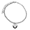  Ezüst színű 3D Szív rozsdamentes acél karkötő