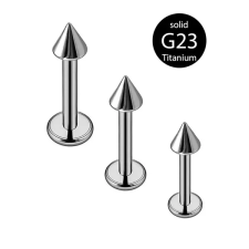  Ezüst Színű G23 Titánium Egyenes Szárú Tüskés Végű Labret Piercing egyéb ékszer