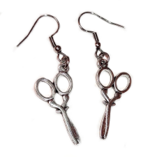  Ezüst színű Olló fülbevaló, választható arany vagy ezüst színű akasztóval fülbevaló