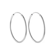  Ezüst Színű S925 Ezüst Karika Fülbevaló - 20 mm fülbevaló