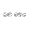  Ezüst Színű S925 Ezüst Labret Piercing Végtelen Jellel Cirkónia Kövekkel