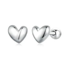  Ezüst Színű S925 Ezüst Szív Alakú Labret Piercing - 1 Pár egyéb ékszer
