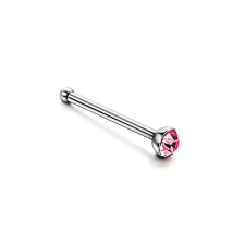  Ezüst Színű Titánium Piercing, Rózsaszín Kristály Kővel, 8,6 mm egyéb ékszer