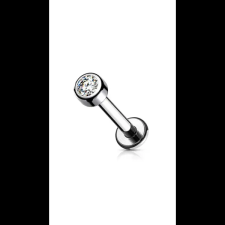  Ezüst Színű Titánium Push-in Labret Piercing Kővel egyéb ékszer
