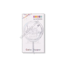  Ezüst szíves Happy Birthday tortadísz sütés és főzés