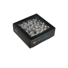  Ezüst üveg karácsonyi gömbök 2cm 144db karácsonyfadísz