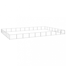  Ezüstszínű acél kutyakennel 70 m² szállítóbox, fekhely kutyáknak