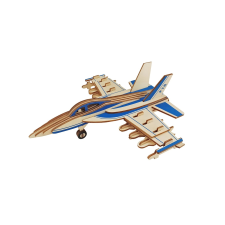 F18 harci repülő 3D fa puzzle puzzle, kirakós
