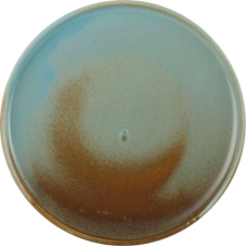 F2D Mélytányér, F2D Escura 28,5 cm, barna/zöld tányér és evőeszköz