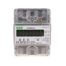 F&F Filipowski Sorolható fogyasztásmérő 3F LCD MID impulzusadós 63A direkt elektronikus LE-02d F&F Filipowski - LE-02D villanyszerelés