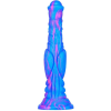 F*CK MY COLOR Dildo Dog Long – 26 cm-es prémium dildó kék-rózsaszínben