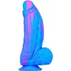 F*CK MY COLOR Szilikon dildó kövér farok 18 x 6.5cm kék-rózsaszín