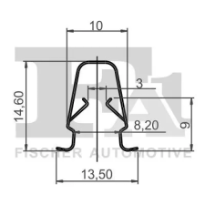 FA1 Patent, dísz-/védőléc 10-40107.5 autóalkatrész