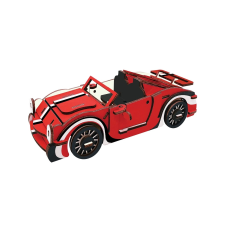 fa 3D puzzle vörös kabrió puzzle, kirakós