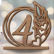  Fa asztalszám levélmintával – bohó és greenery stílushoz dekorációs kellék