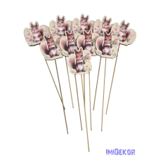  Fa betűző 10db/csomag - Mókus virággal dekorációs kellék