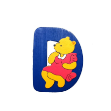 Fa D Betű - Maci #kék dekoráció