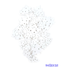  Fa dekor csillagos fenyőfa - Fehér dekorációs kellék